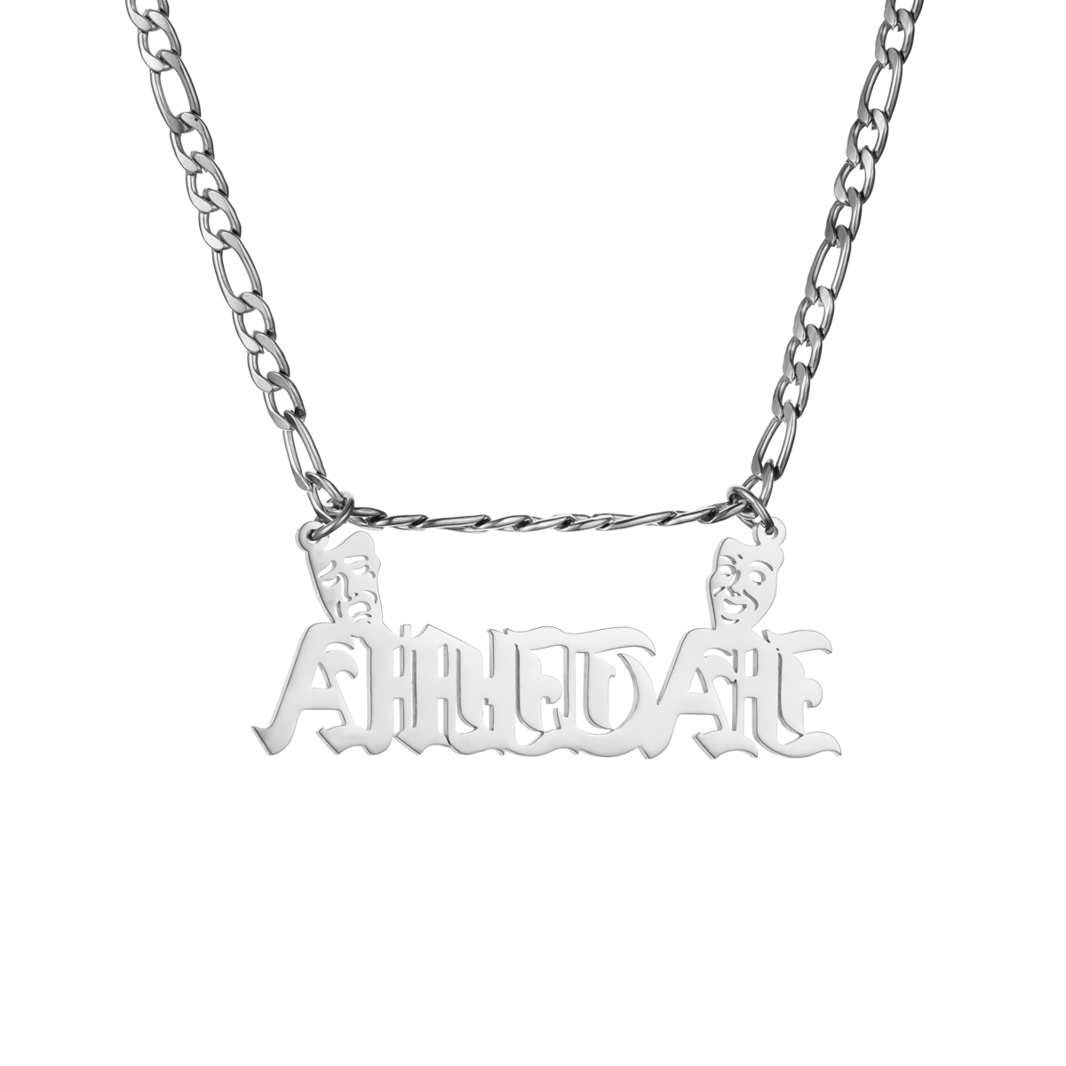 Personalized Retro Masks and Customized Name Necklaces
