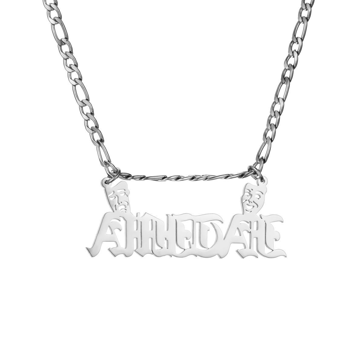 Personalized Retro Masks and Customized Name Necklaces