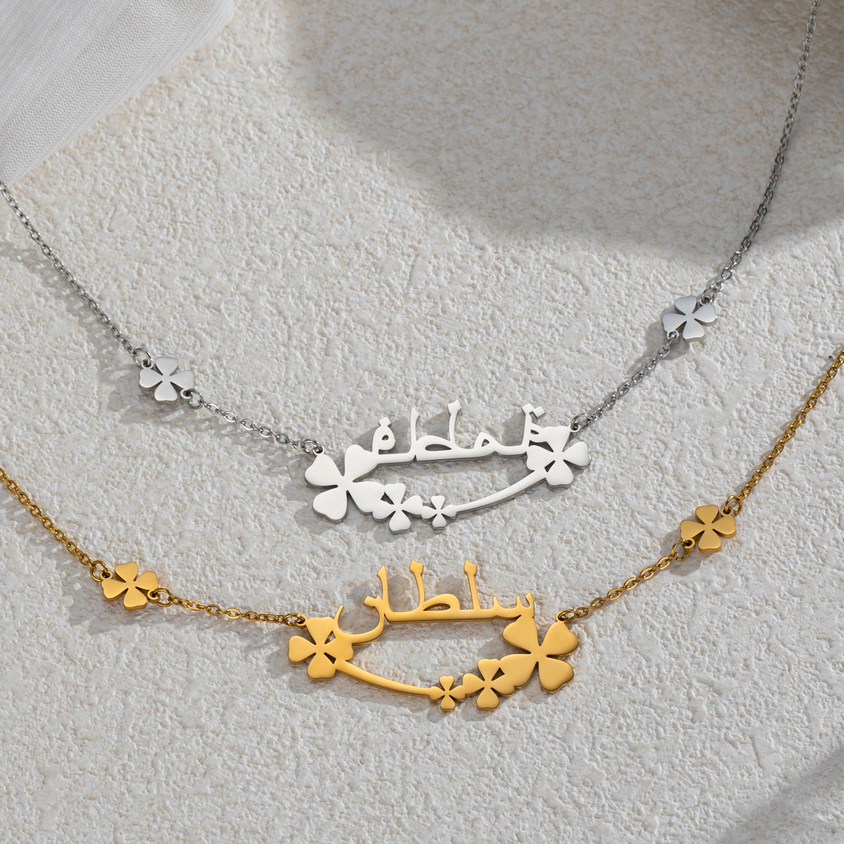 Customized Name Four-leaf Clover Necklace