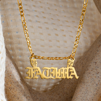 Personalized Retro Masks and Customized Name Necklaces