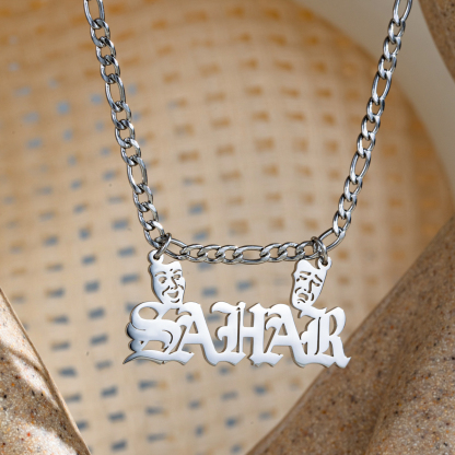Personalized Retro Masks and Customized Name Necklaces