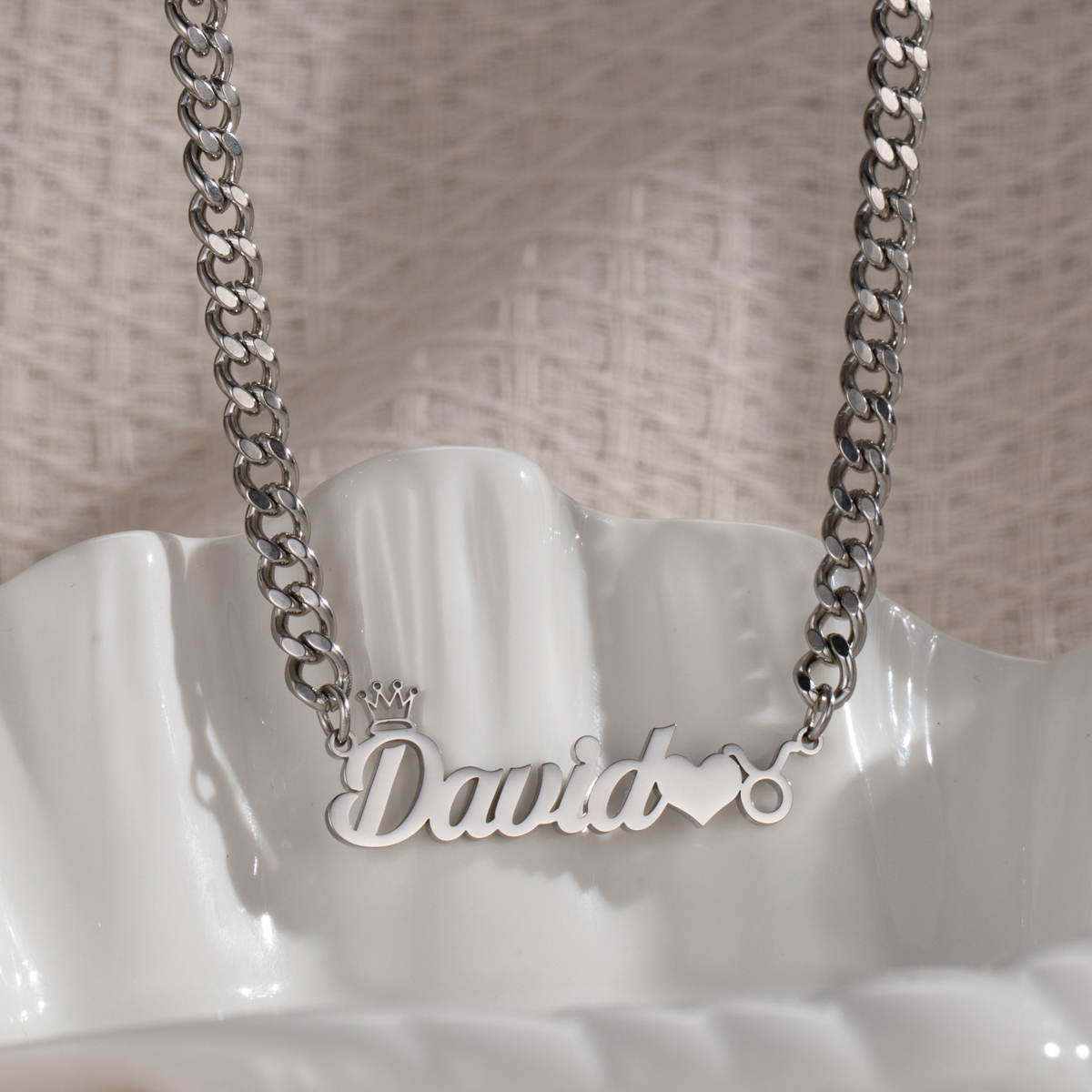 Custom Name Crown Constellation Necklace