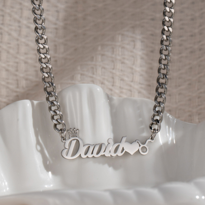 Custom Name Crown Constellation Necklace