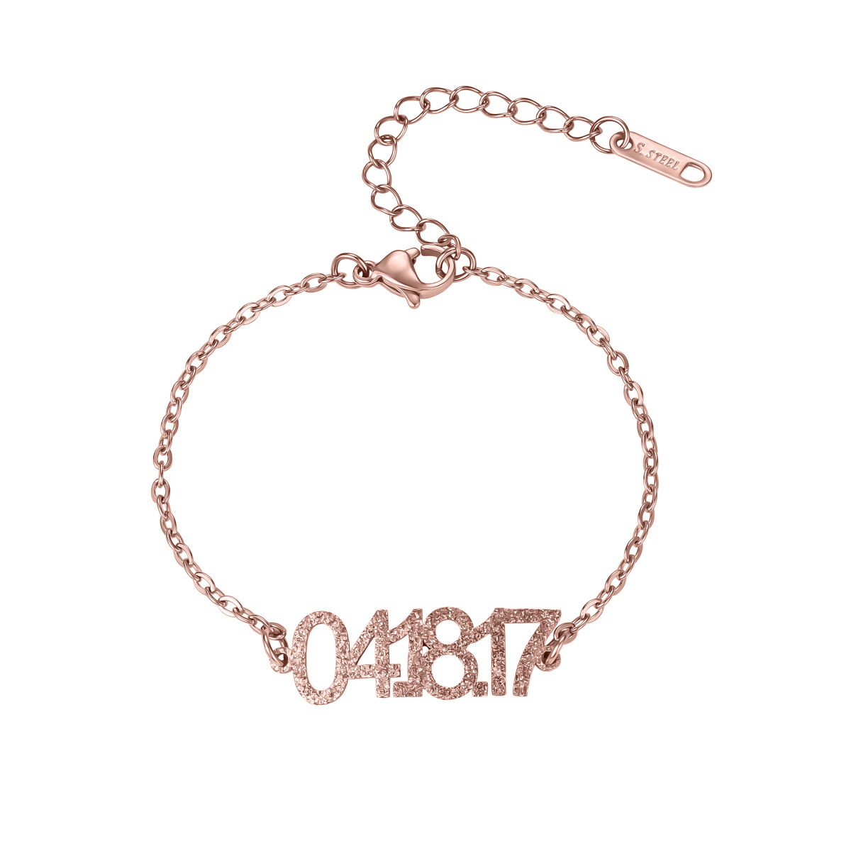 Customized Sand-Pressed Bracelet with Commemorative Significance Numbers 