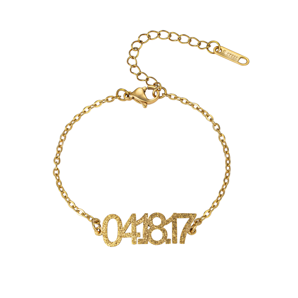 Customized Sand-Pressed Bracelet with Commemorative Significance Numbers 