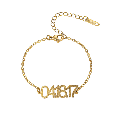 Customized Sand-Pressed Bracelet with Commemorative Significance Numbers 