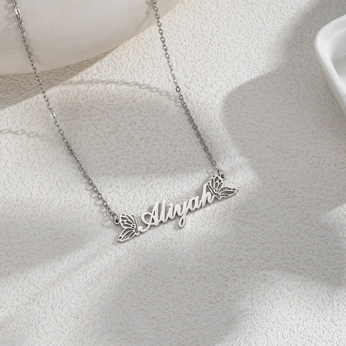 Customized Name Butterfly Necklace