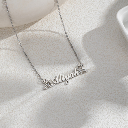 Customized Name Butterfly Necklace