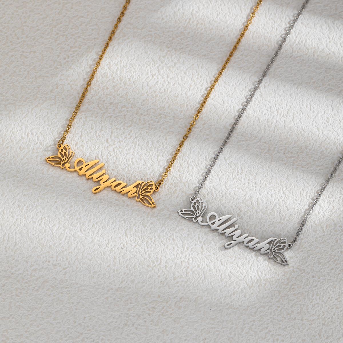Customized Name Butterfly Necklace