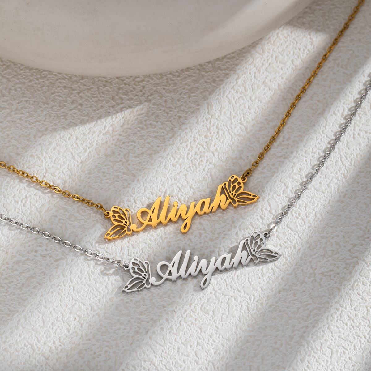 Customized Name Butterfly Necklace