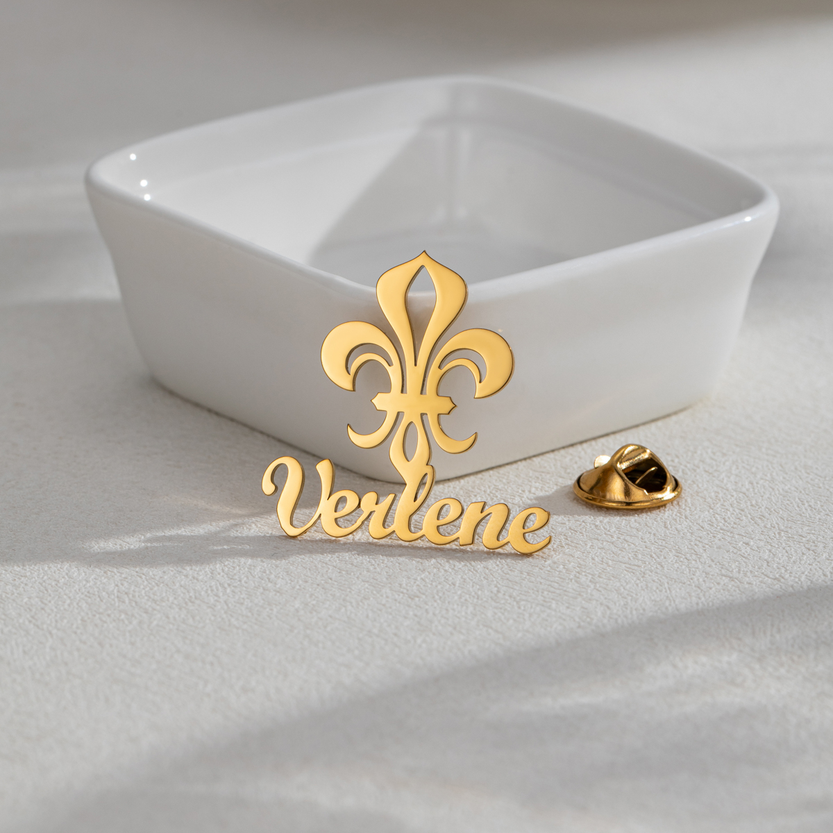 Custom Name Fleur-de-lis Brooch