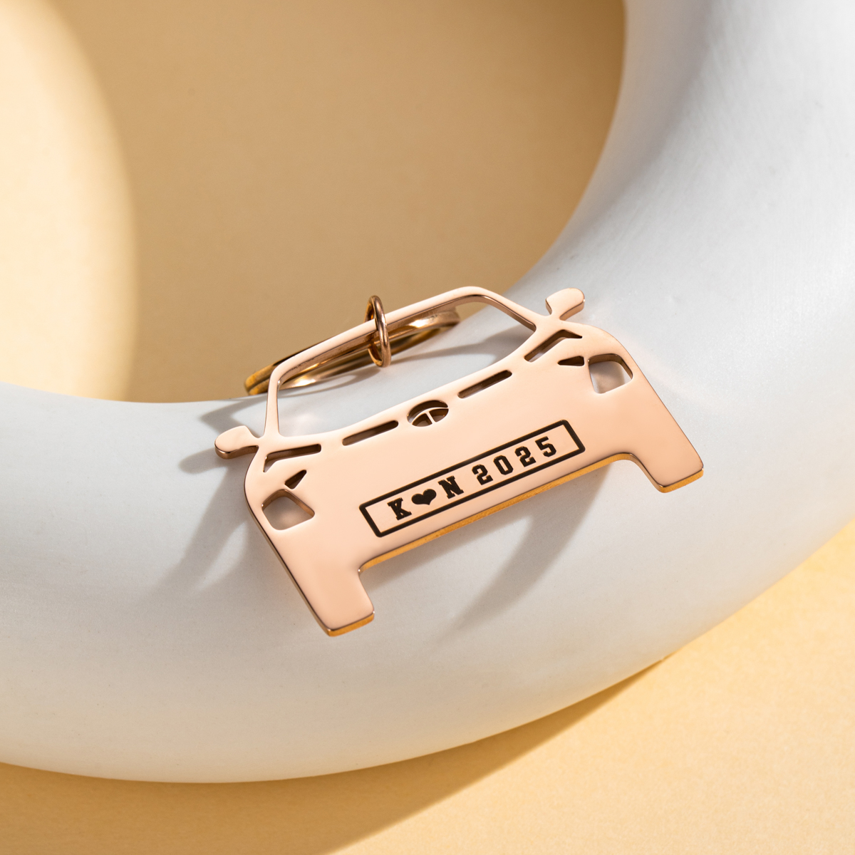 Customized Sentence Car Keychain in the Shape of Car