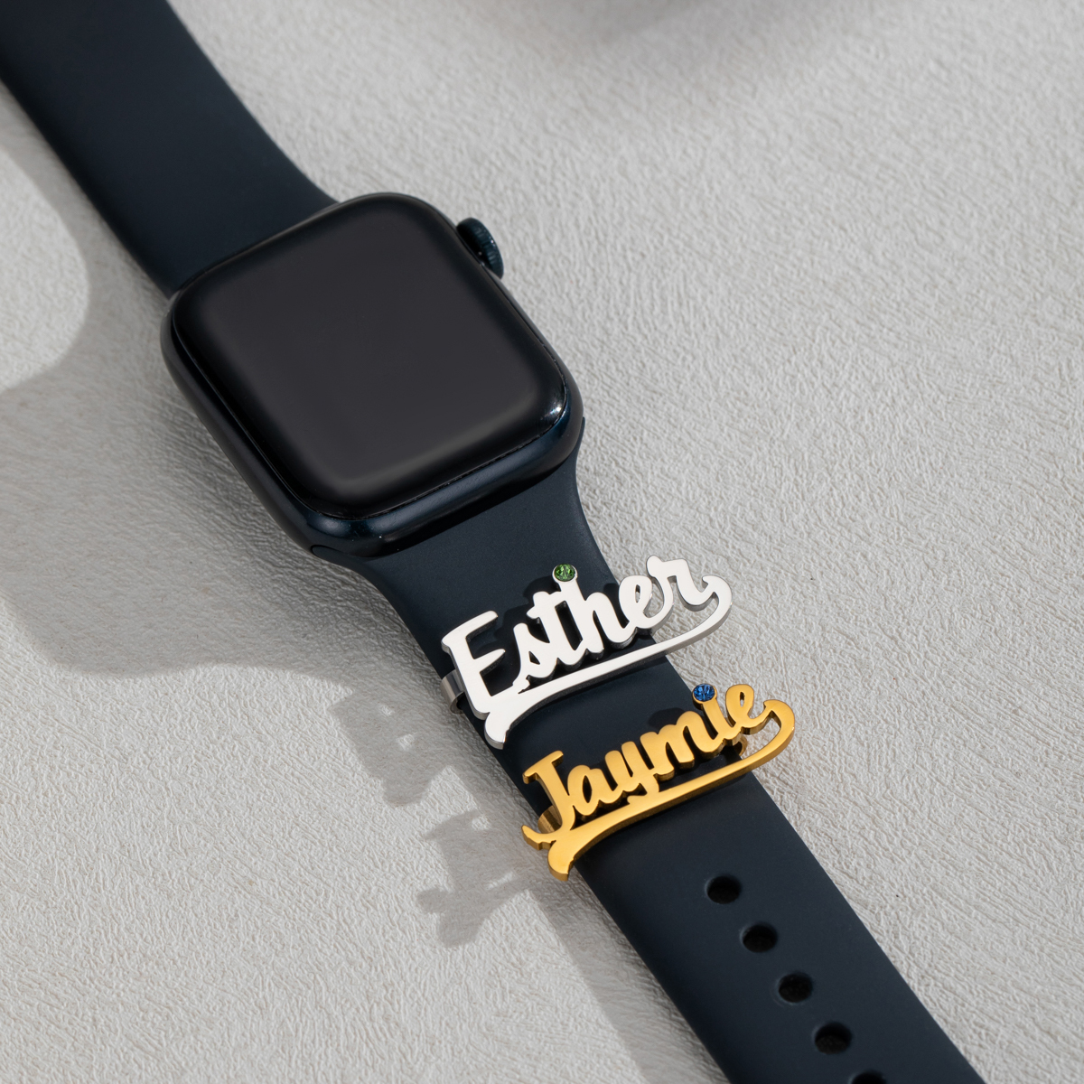 Personalized Name Watch Buckle with Birthstone