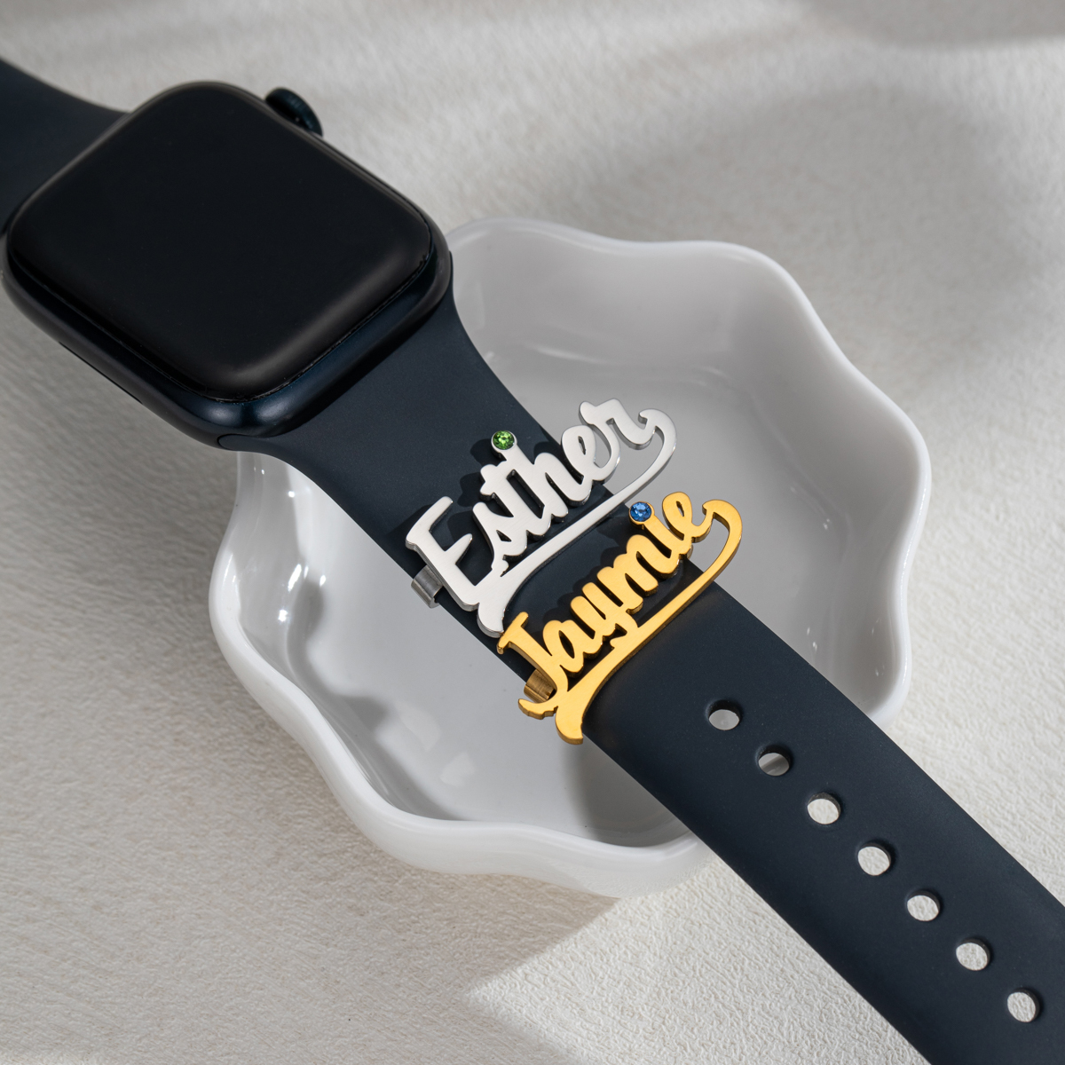 Personalized Name Watch Buckle with Birthstone