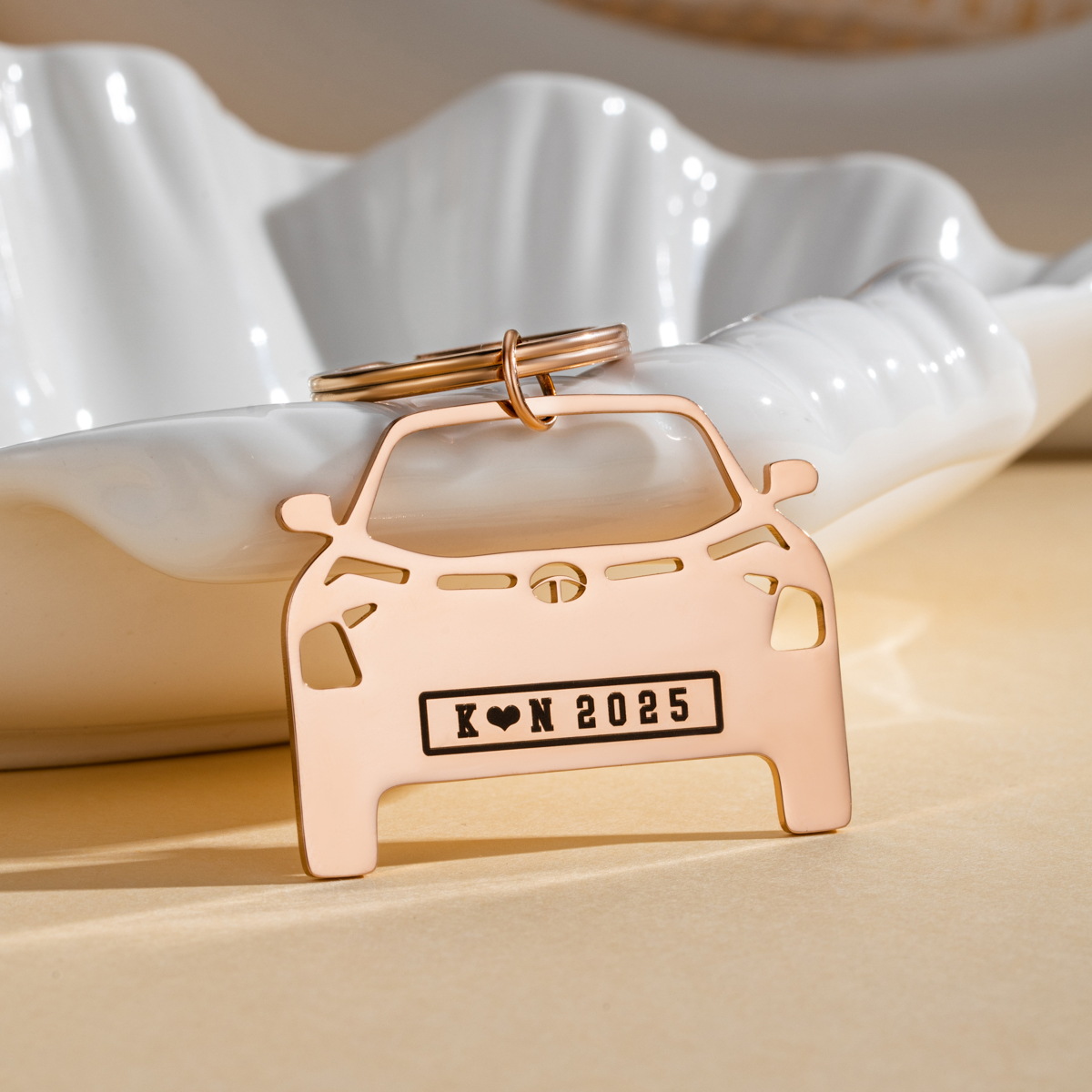 Customized Sentence Car Keychain in the Shape of Car