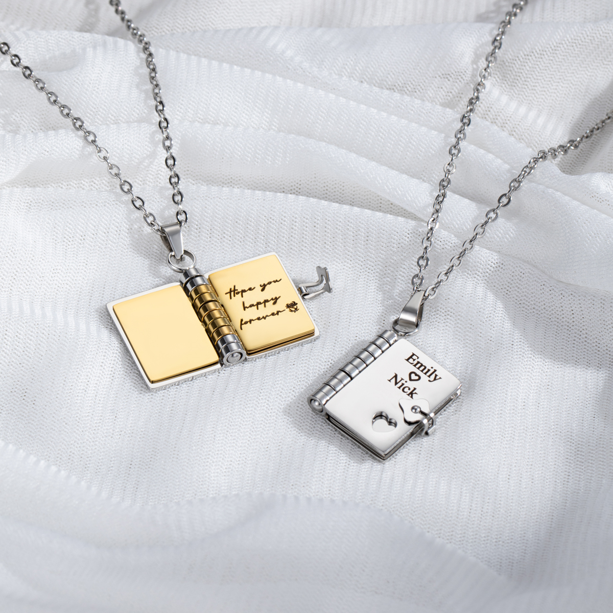 Custom Necklace as a Token of Love and Confession Inspired by Books 