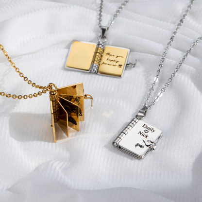Custom Necklace as a Token of Love and Confession Inspired by Books 