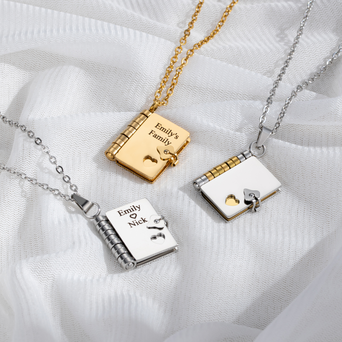 Custom Necklace as a Token of Love and Confession Inspired by Books 