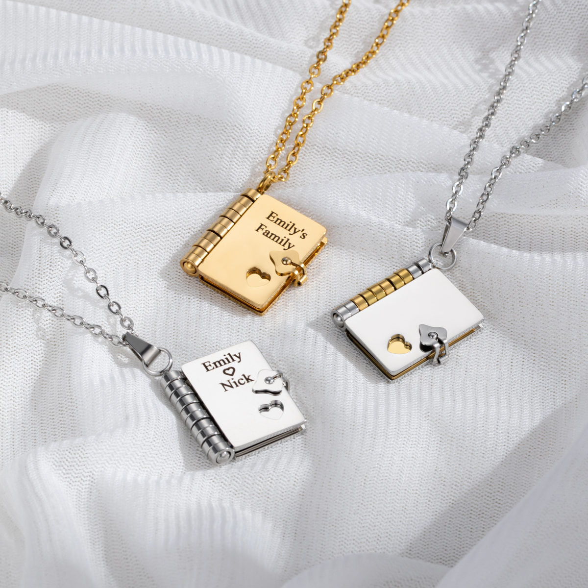 Custom Necklace as a Token of Love and Confession Inspired by Books 