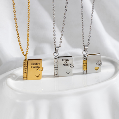 Custom Necklace as a Token of Love and Confession Inspired by Books 