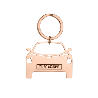 Customized Sentence Car Keychain in the Shape of Car