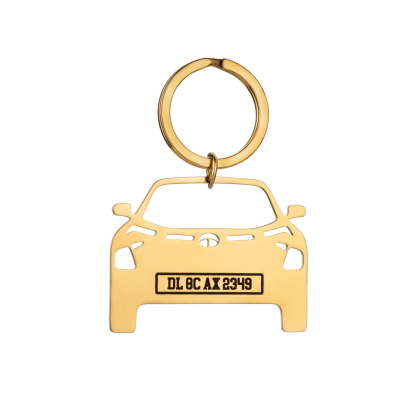 Customized Sentence Car Keychain in the Shape of Car