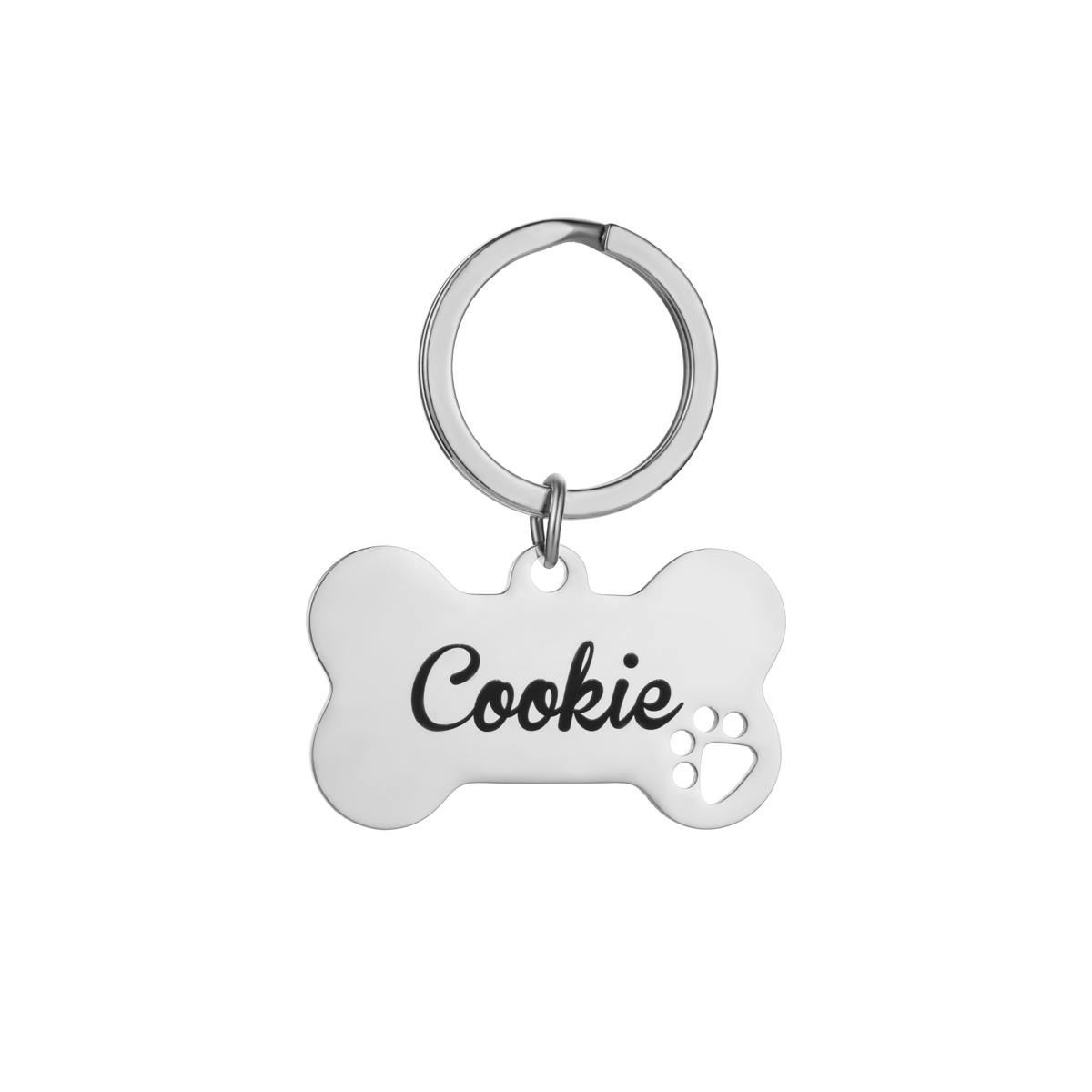 Custom Name Keychain in the Shape of Dog Bone