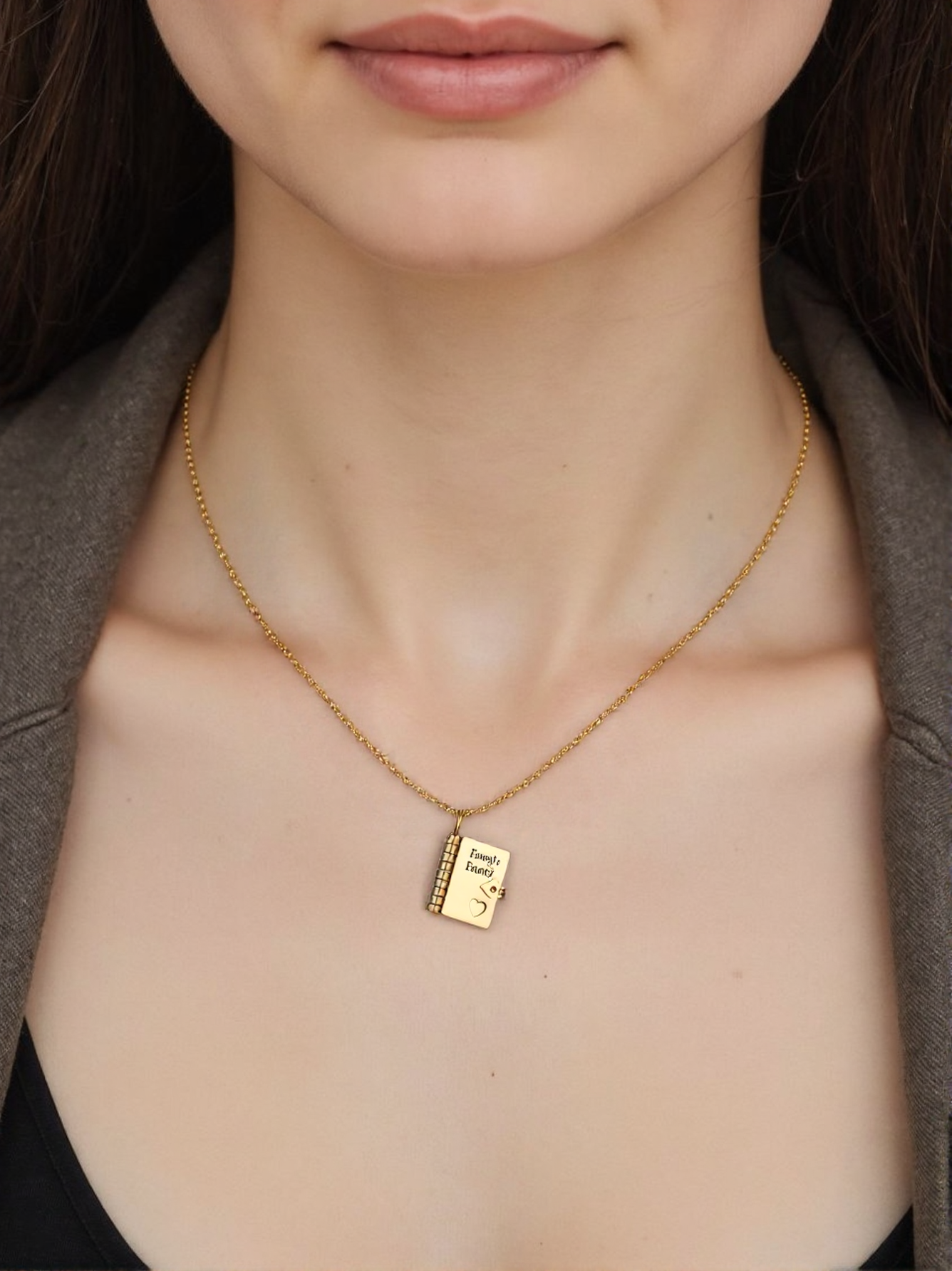 Custom Necklace as a Token of Love and Confession Inspired by Books 