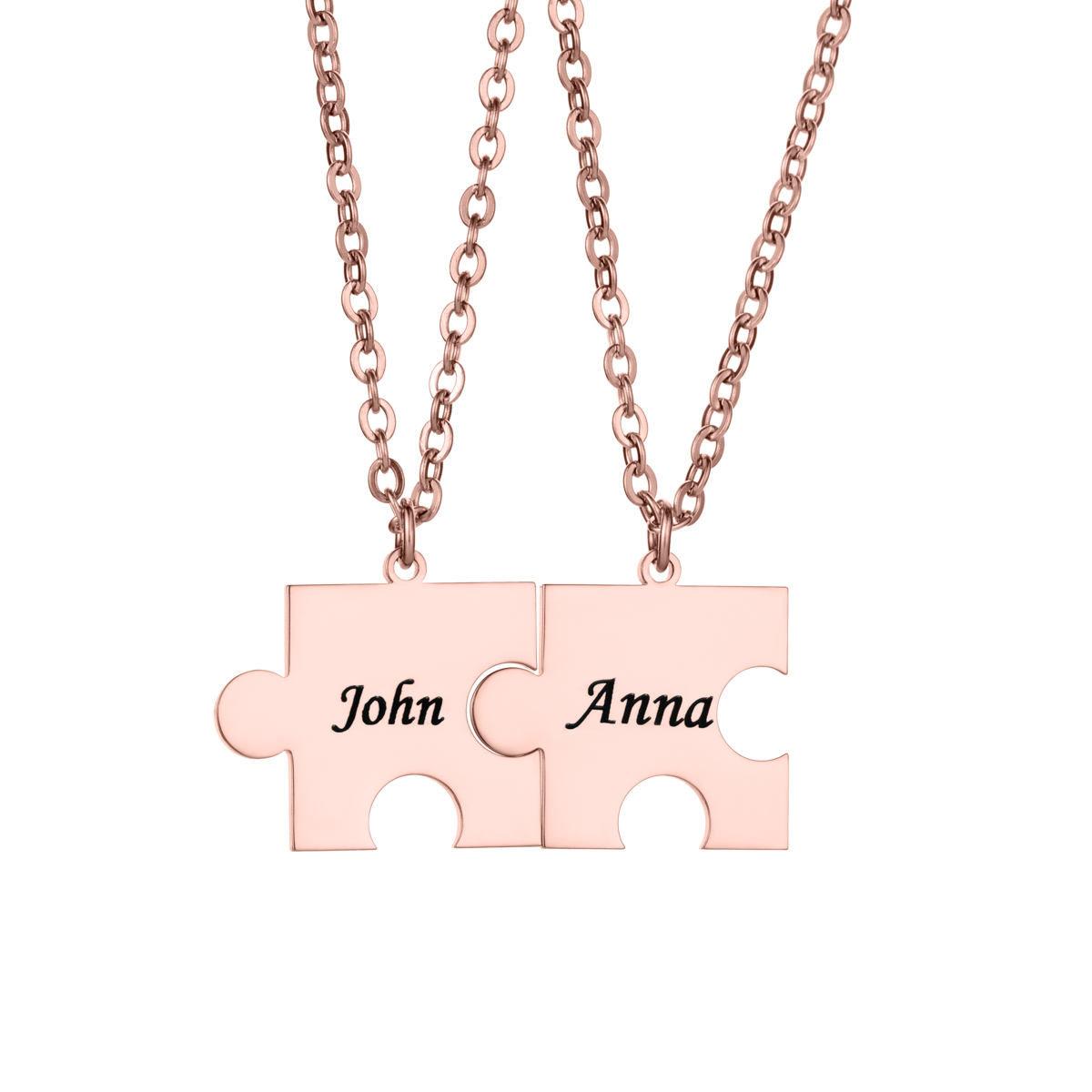Customized Name Necklaces for Lover with Puzzle