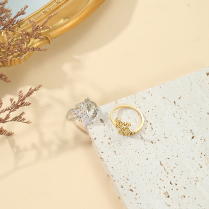 [Copy]Customized three-ring name rings.