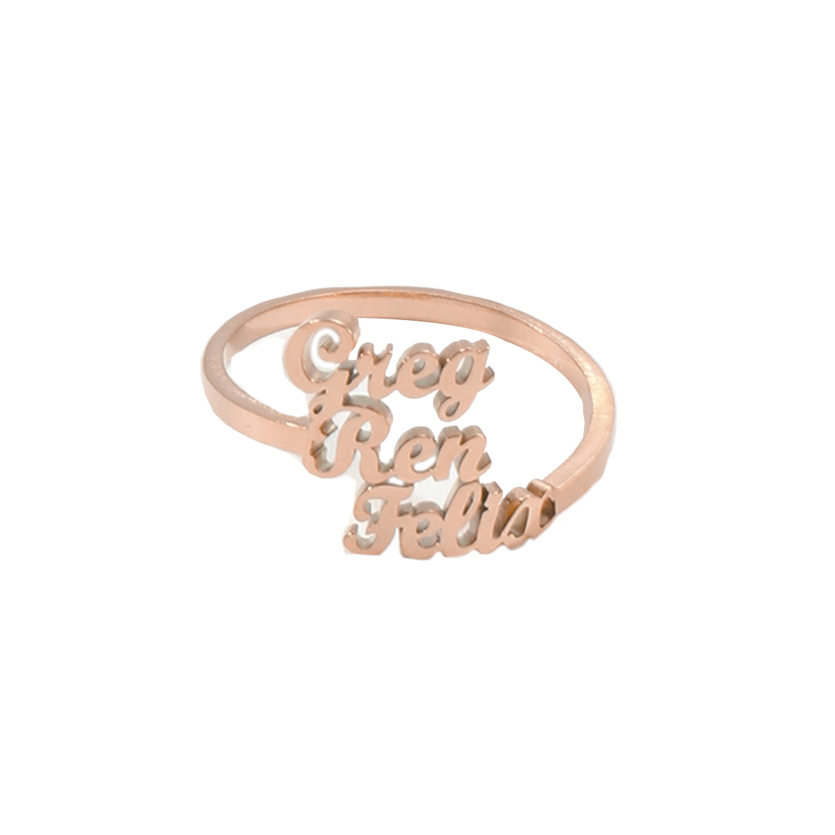 Custom Name Ring for Three Names 