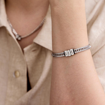 Men‘s Personalized Multi Name Engraved Bracelet
