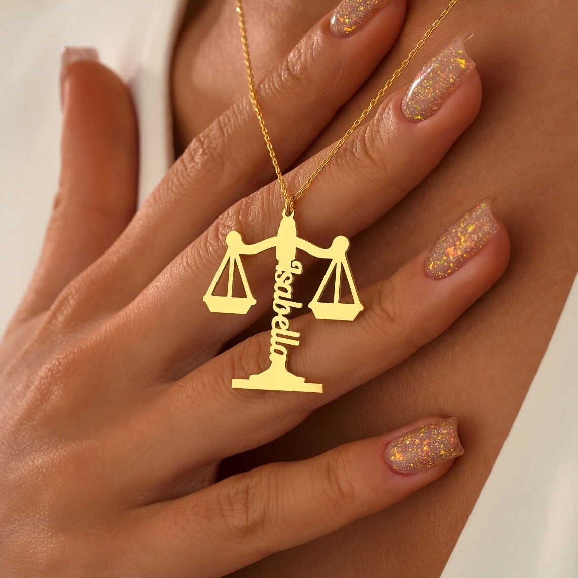 Customized Name Libra Necklace