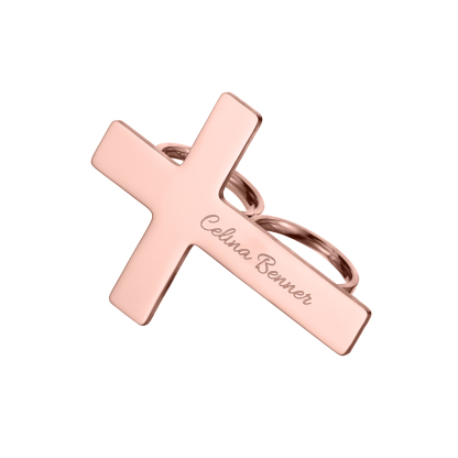 Custom Name Engraved Cross-shaped Finger Guard Ring