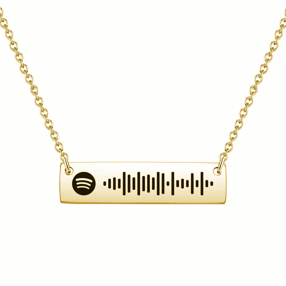 Custom Engraved Spotify Music Code Necklace