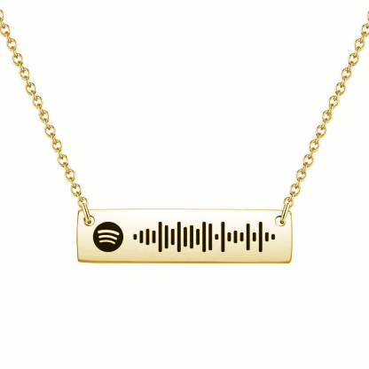 Custom Engraved Spotify Music Code Necklace