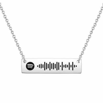 Custom Engraved Spotify Music Code Necklace