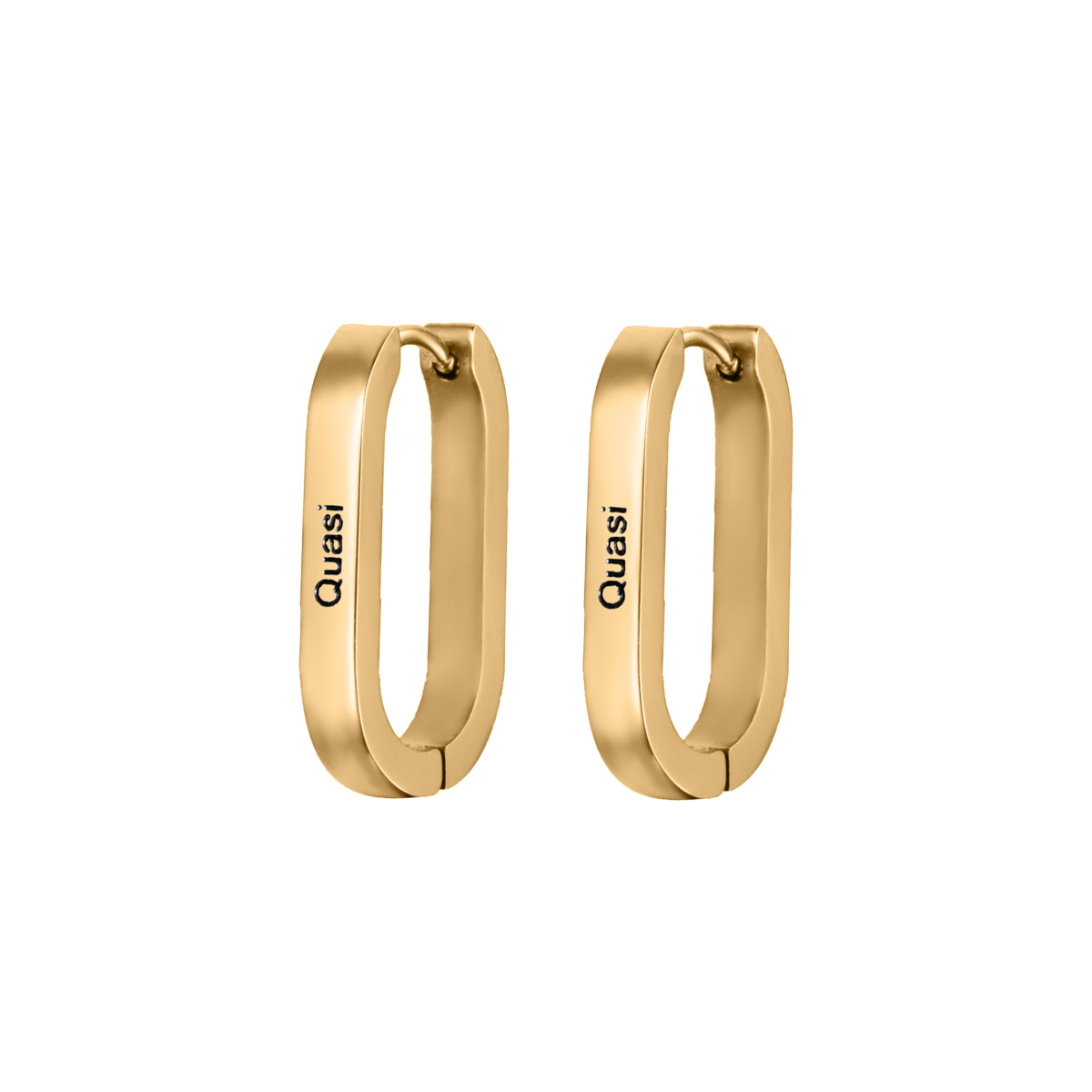 Square-Round Earrings Engraved With Names