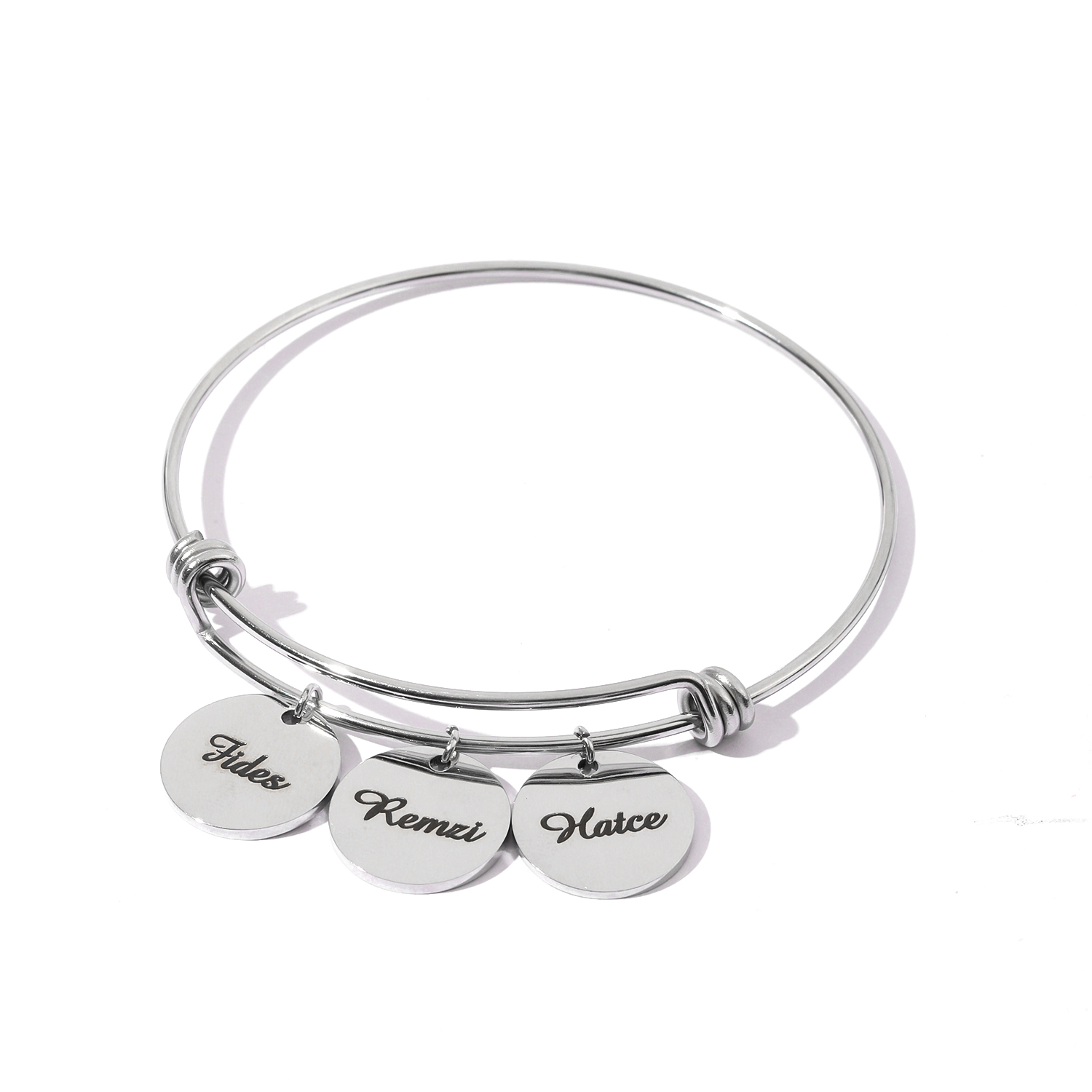 Classic Custom Name Bracelet with Disc Shape
