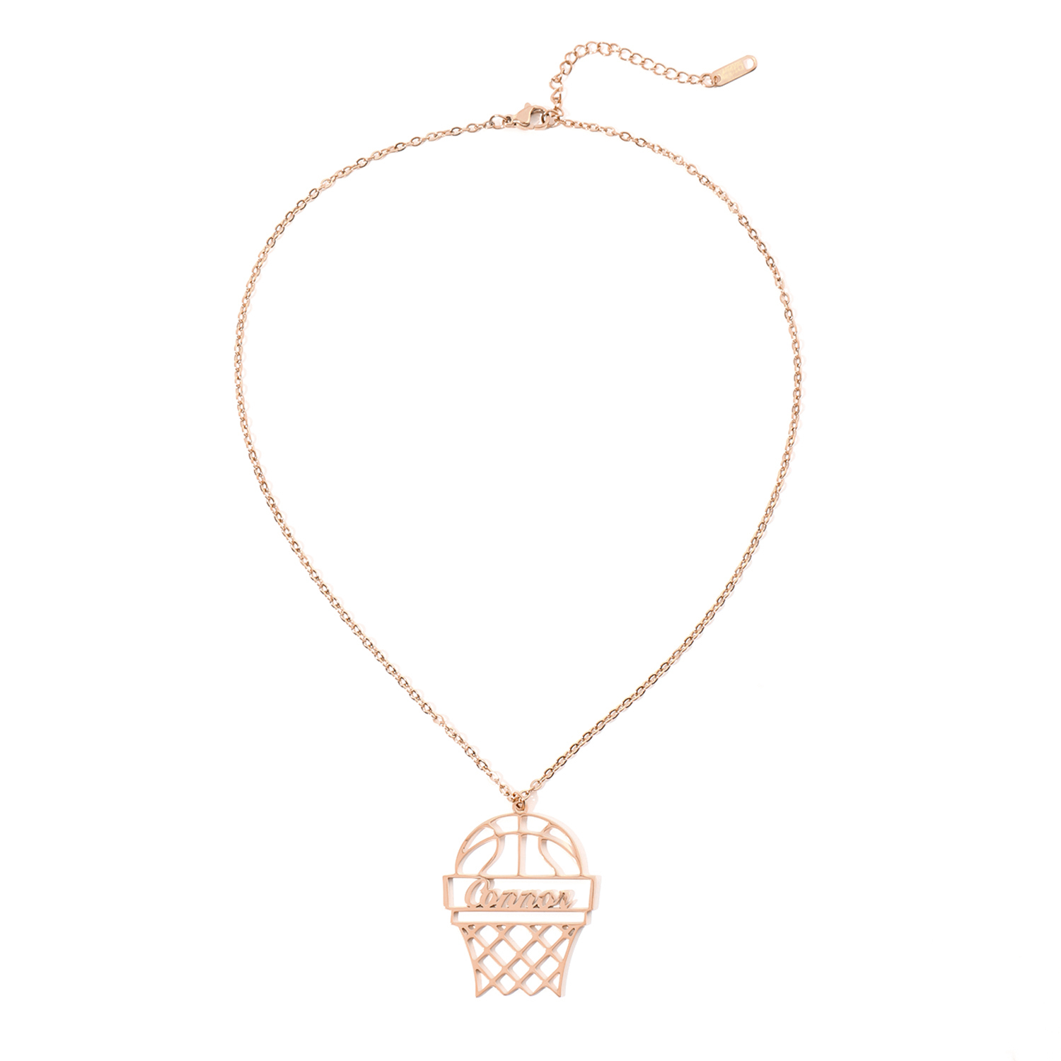 Custom name Necklace with the Pattern of Shooting at the Basket