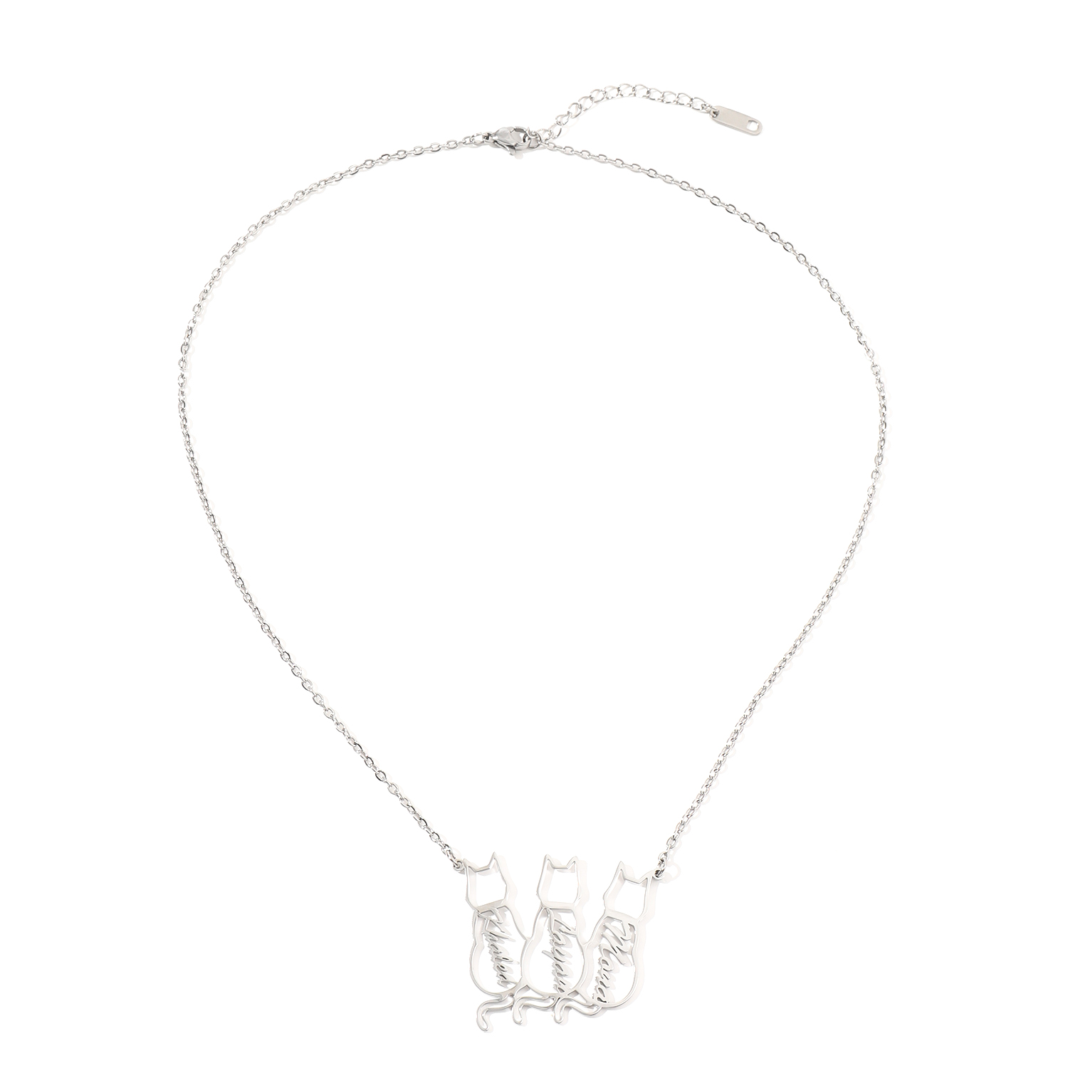 [Copy]Custom Necklace with Letters Carved on Round Discs