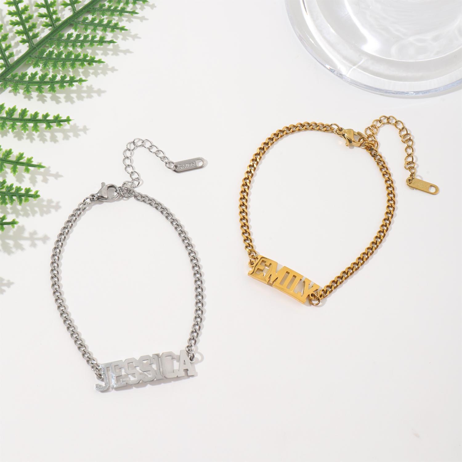 Simple Custom Name Word Bracelets and Ankles