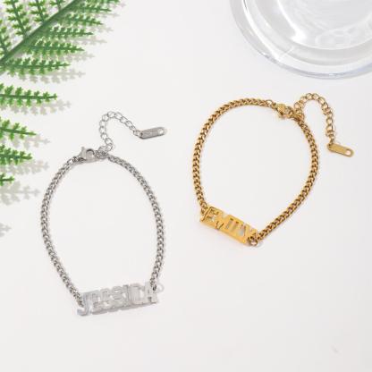 Simple Custom Name Word Bracelets and Ankles