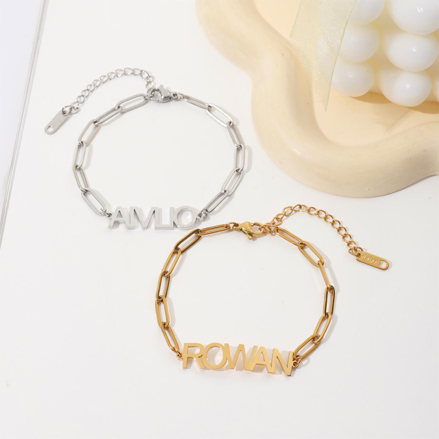Custom Name Bracelets and Ankle with Design style Chains