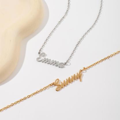 [Copy]Custom Name Thick Chain Necklace with Trendy Football Elements