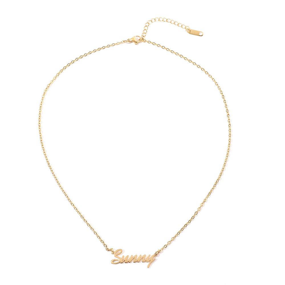 [Copy]Custom Name Thick Chain Necklace with Trendy Football Elements