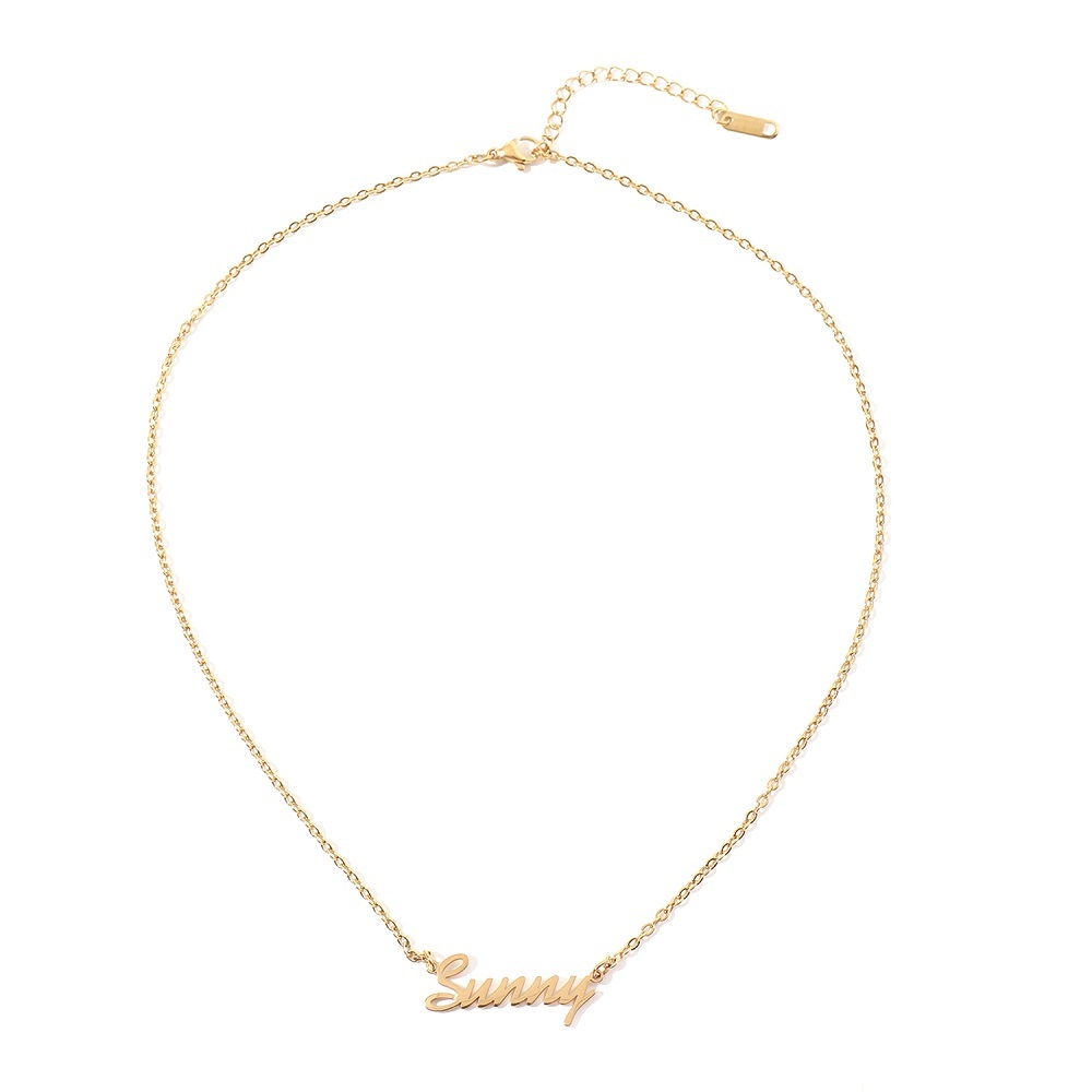 [Copy]Custom Name Thick Chain Necklace with Trendy Football Elements