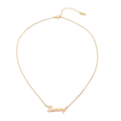 [Copy]Custom Name Thick Chain Necklace with Trendy Football Elements