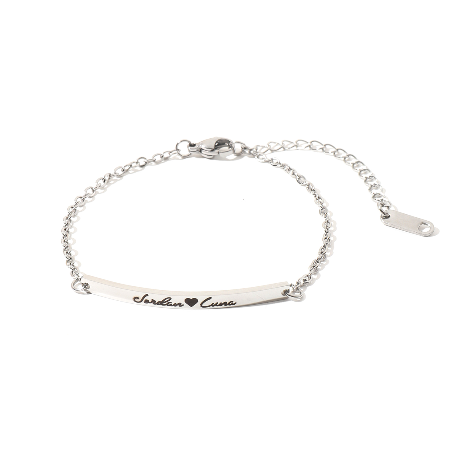 Narrow Version Custom Engraved Name or Sentence Bracelet