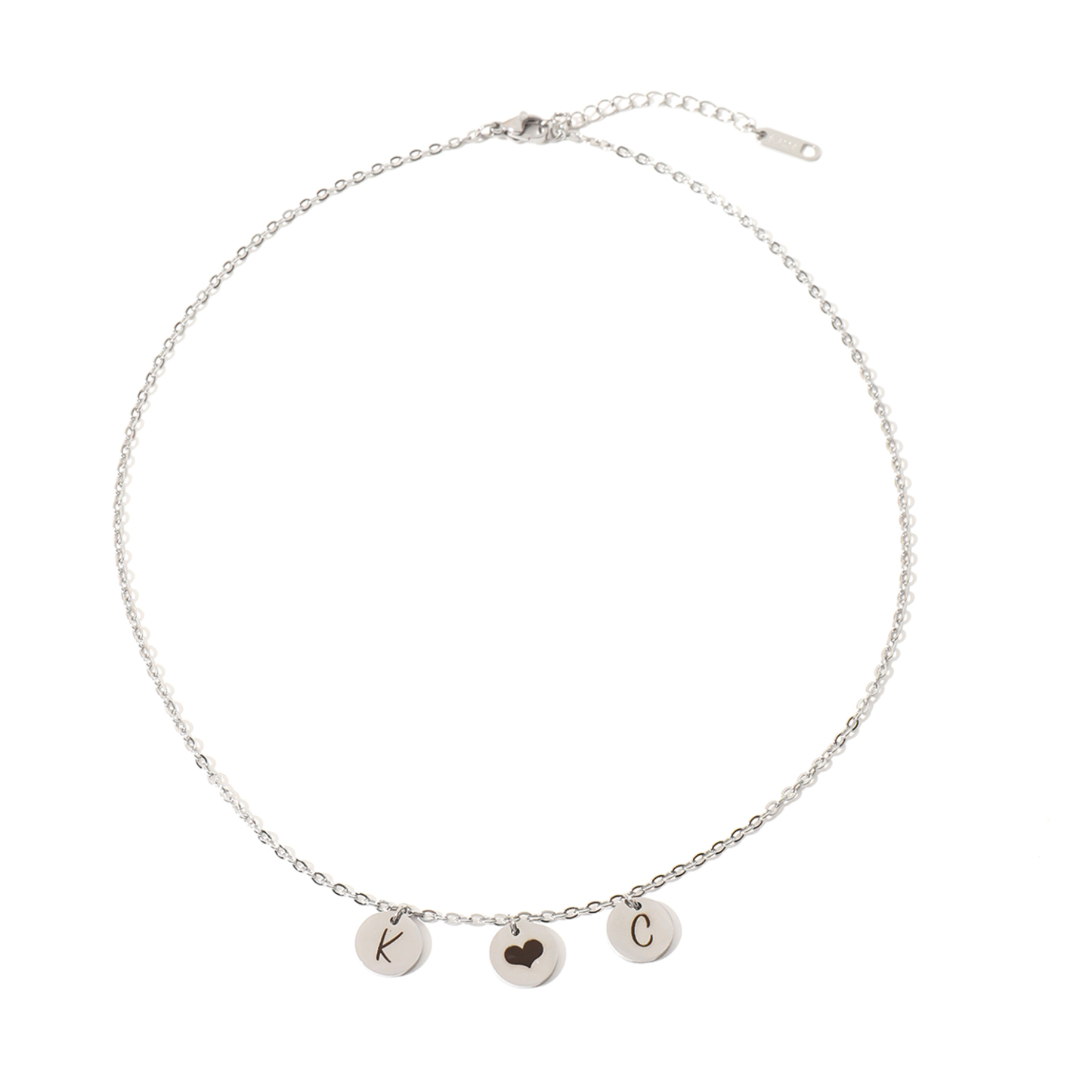 Custom Pendant Necklaces with Engraved Letters or Emojis